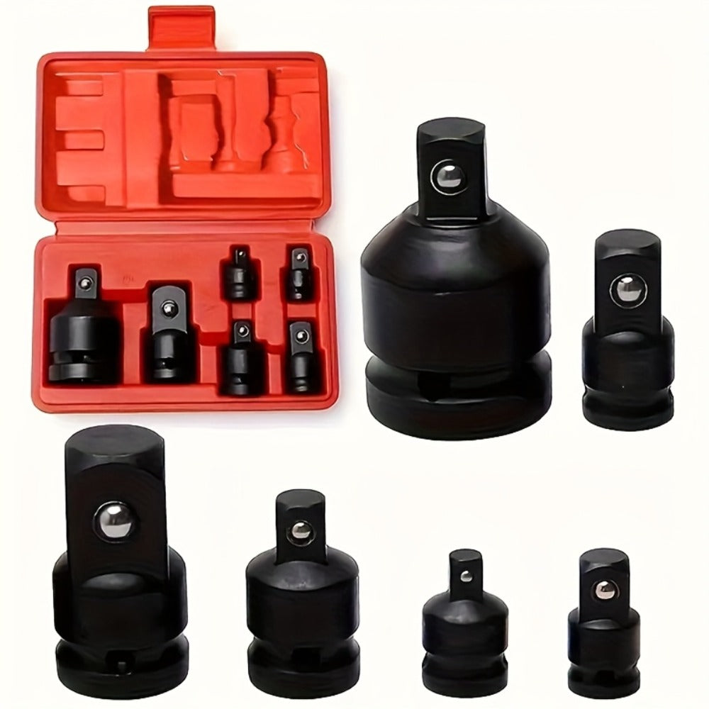 Impact Adapter & Reducer Set 6-Piece – 1/4" 3/8" 1/2" 3/4" Female-to-Male Air Square Drive Conversion Tool | Chrome Molybdenu