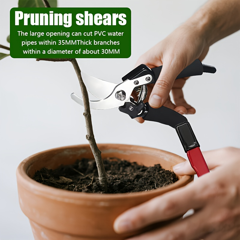 Stainless Steel Pruning Shears, 8.27 Inches with Sharpening Stone in One- or Two-Set Options — image 14