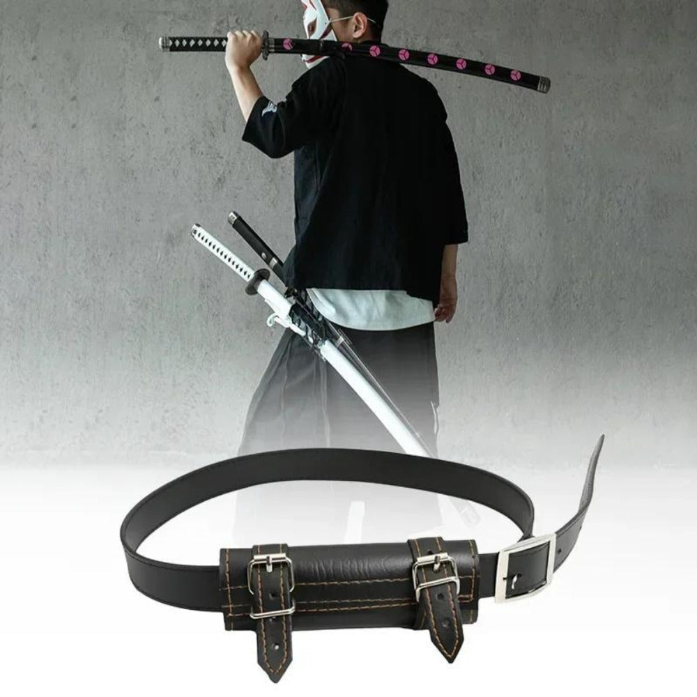 Sword Belt Holster with Dual Buckle Loops in Black or White for Katana-Style Costume Props — image 7