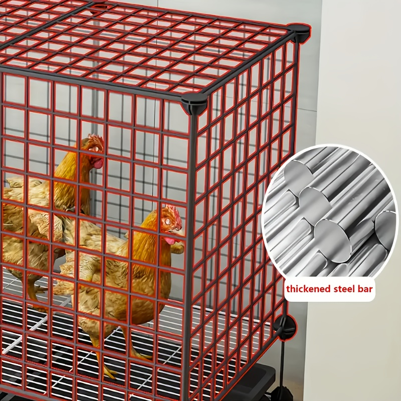 Small Animal Playpen & Pet Cage with Removable Tray, Indoor Outdoor Enclosure for Rabbits, Chickens — image 5