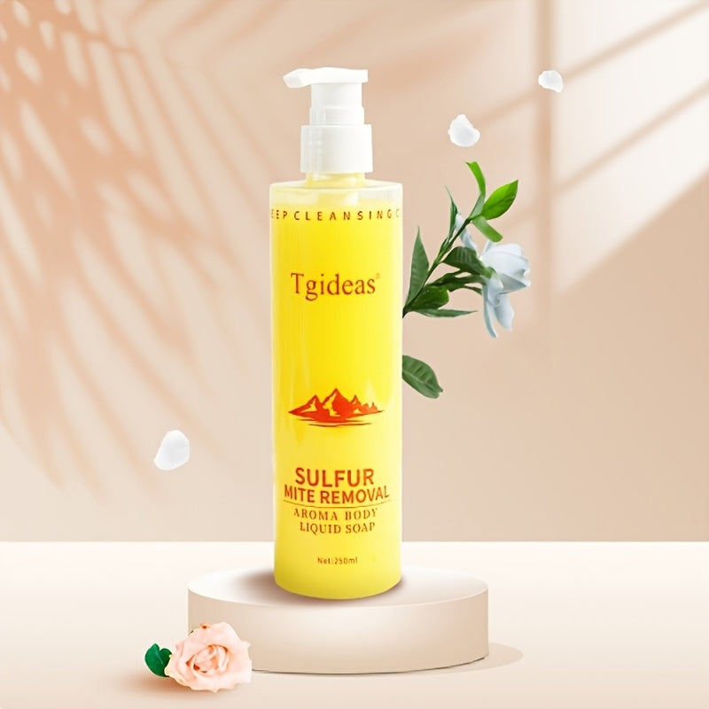 Sulfur Shampoo & Body Wash 2-in-1 Set – Scented Sulfur Soap Cleansing Liquid for Gentle Daily Scalp Purifying & Full Body Cle