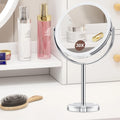 Makeup Mirror Dual-Sided 1X and 30X Round Chrome-Finish Stand with 360° Rotation and Detachable Frame — image 1