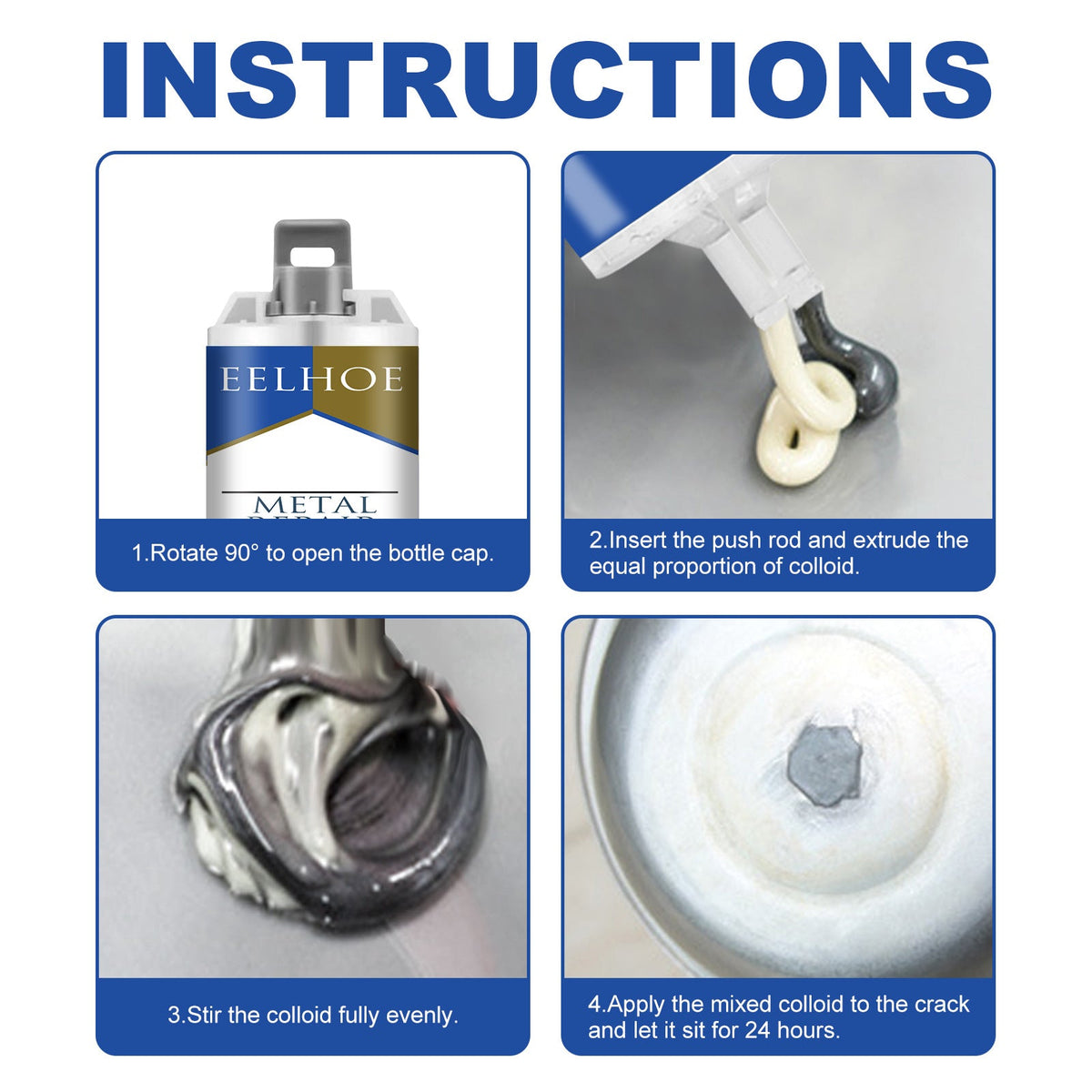 Metal Repair Glue, Crack Filling And Leak Plugging Quick Dry Crack High Temperature Welding Metal Repair Agent