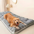 Rectangular Plush Dog Sofa Bed with Raised Bolsters, Gray L Checkout Option and Two-Surface Presentation — image 1