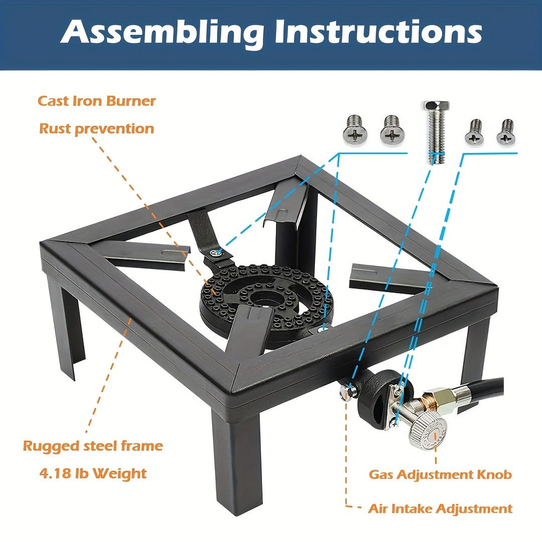 Portable Propane Burner Stove in Single or Double Burner Options with Hose and 20 PSI Regulator Shown — image 15