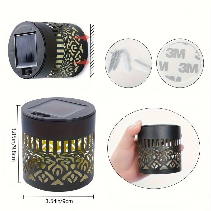 Solar Garden Lights IP65 Mandala Metal Wall Lanterns with Pattern Projection in 1/2/4 Packs for Fence Decor — image 13