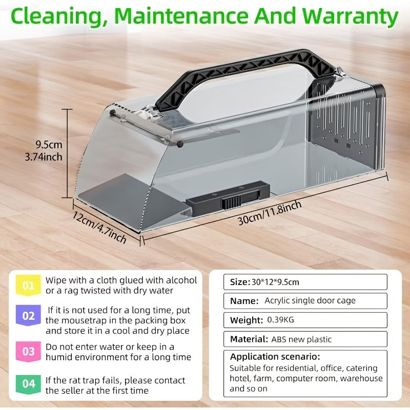 Mouse Trap Live Catch – Transparent Continuous Capture Rodent Trap for Indoor Home, Kitchen, Garage & Outdoor Use — image 14
