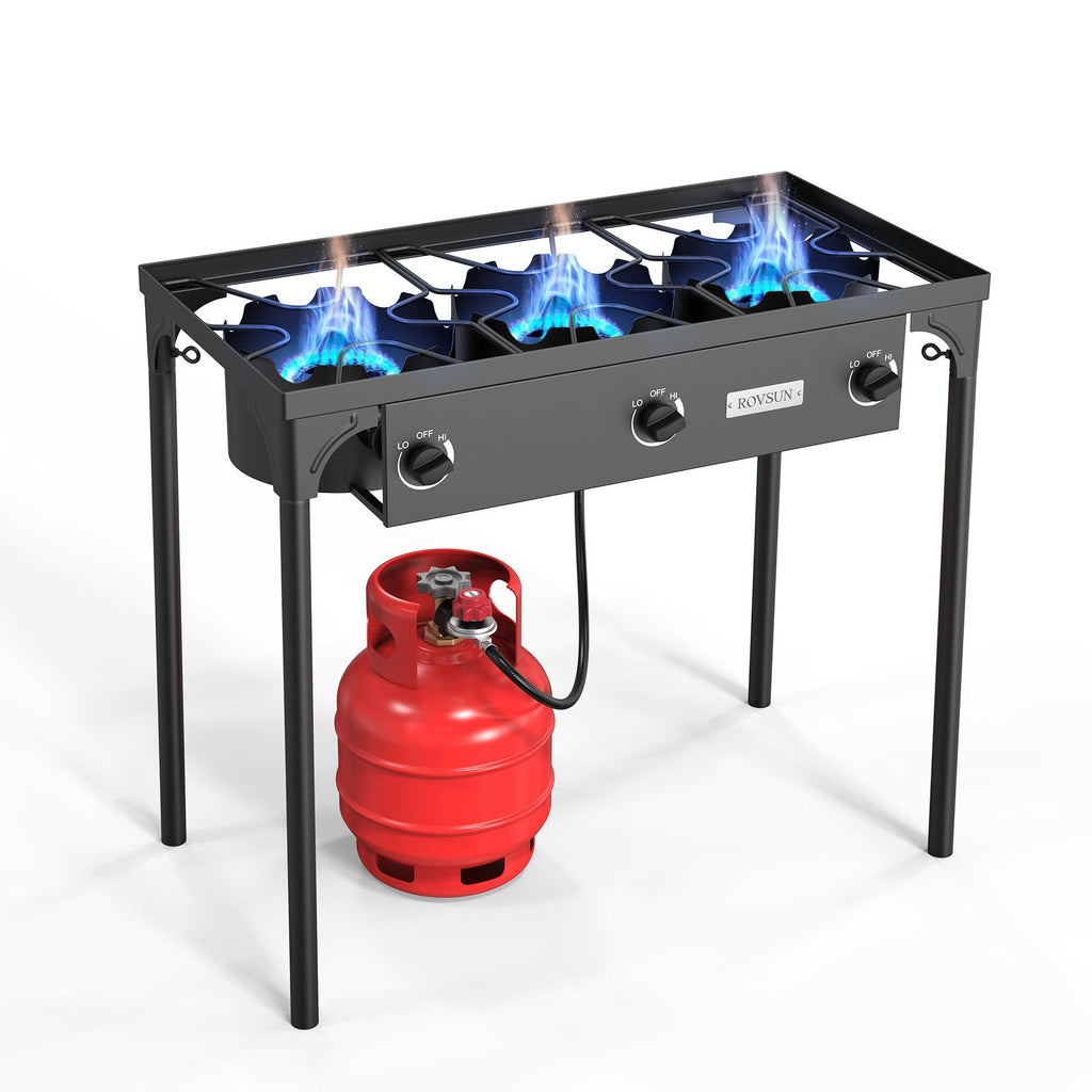 Outdoor Propane Burner Stove Cast Iron High Pressure Gas Cooker with Detachable Stand Legs — image 15