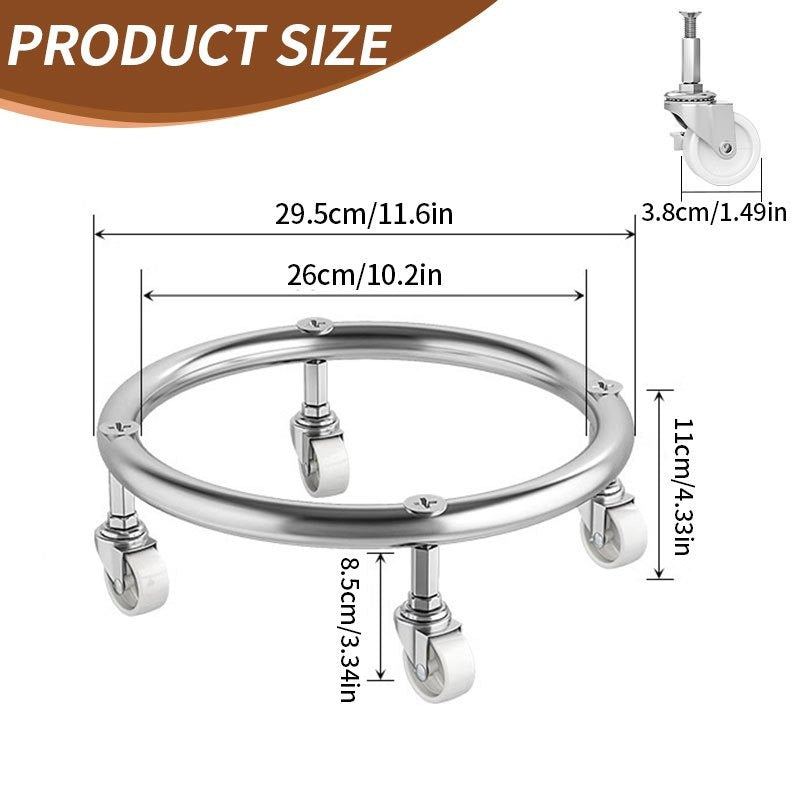 Propane Tank Dolly with 4 Locking Wheels, Gas Cylinder Cart & Movable Base for Tanks, Garden Pots & Storage — image 17