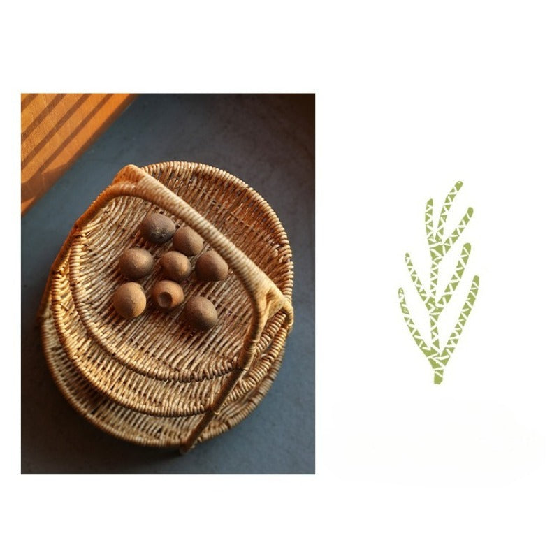 Round Tiered Serving Tray with Woven-Look Frame in Single- or Two-Layer Light Coffee Configurations — image 15