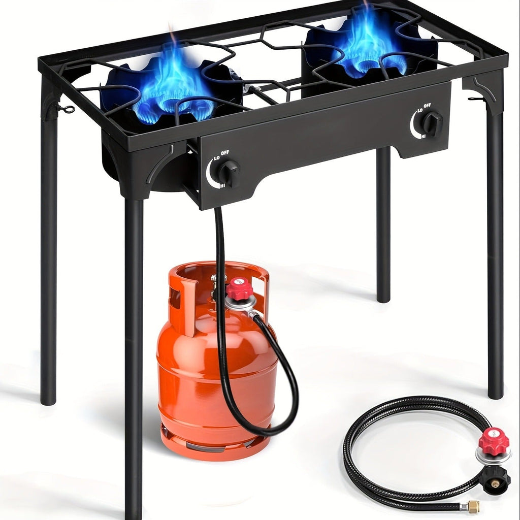 Outdoor Propane Burner Stand with One- or Three-Burner Layout, Removable Legs and 0–20 PSI Regulator Hose — image 15