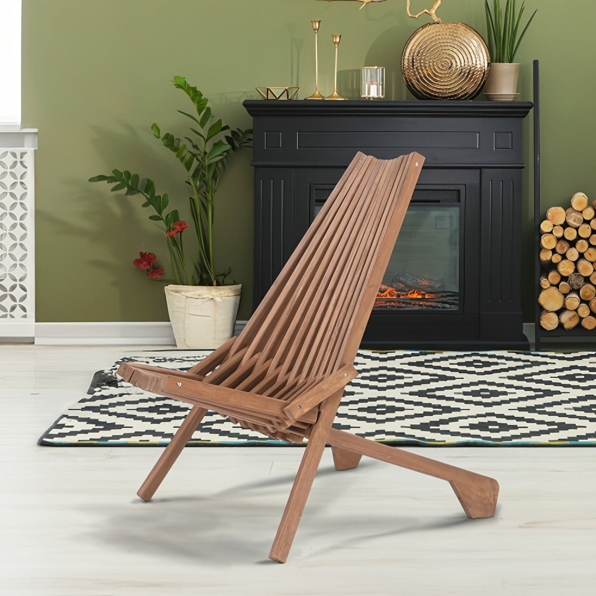 Wood Folding Outdoor Chairs Set of 1/2/4 for Camping, Travel and Outdoor Use, with the Listed Configuration — image 13