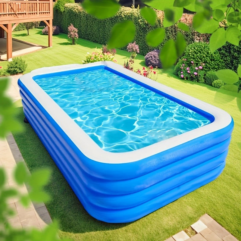 Inflatable Swimming Pool for Family Adults Kids, Large Above Ground Outdoor Backyard Pool for Garden, Patio and Yard Use — im