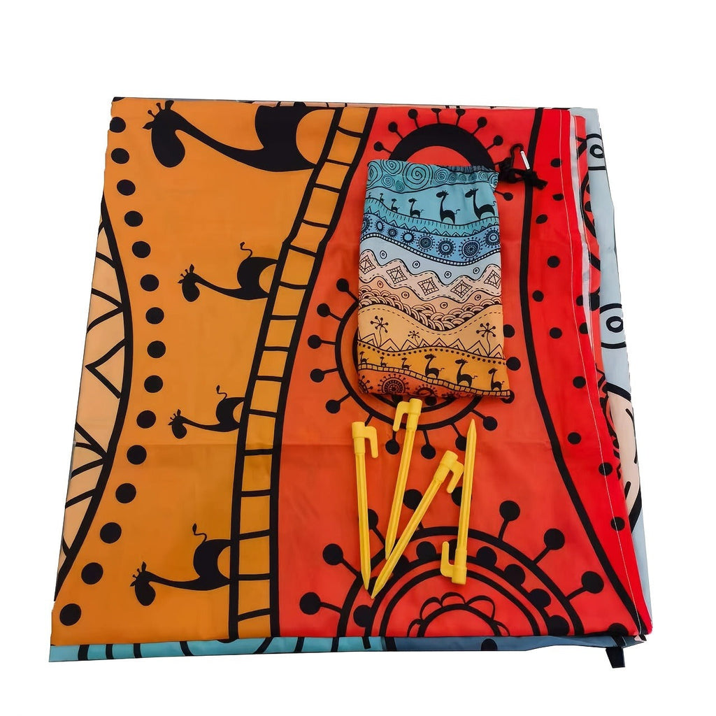 Printed Beach Mat with 19 Exact Size-and-Pattern Options, 198 x 205cm to 275 x 305cm with Stakes and Pouch — image 16
