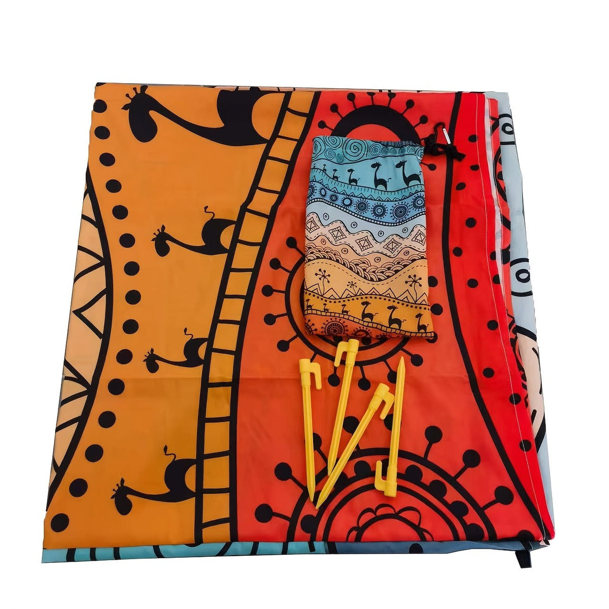 Printed Beach Mat with 19 Exact Size-and-Pattern Options, 198 x 205cm to 275 x 305cm with Stakes and Pouch — image 16