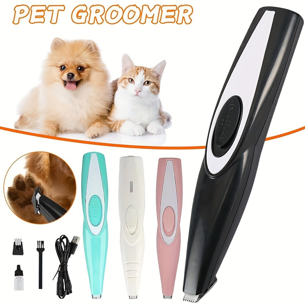 Pet Detail Trimmer, USB-Rechargeable Ceramic-Blade Clipper for Dog and Cat Face, Paw and Ear Areas — image 6