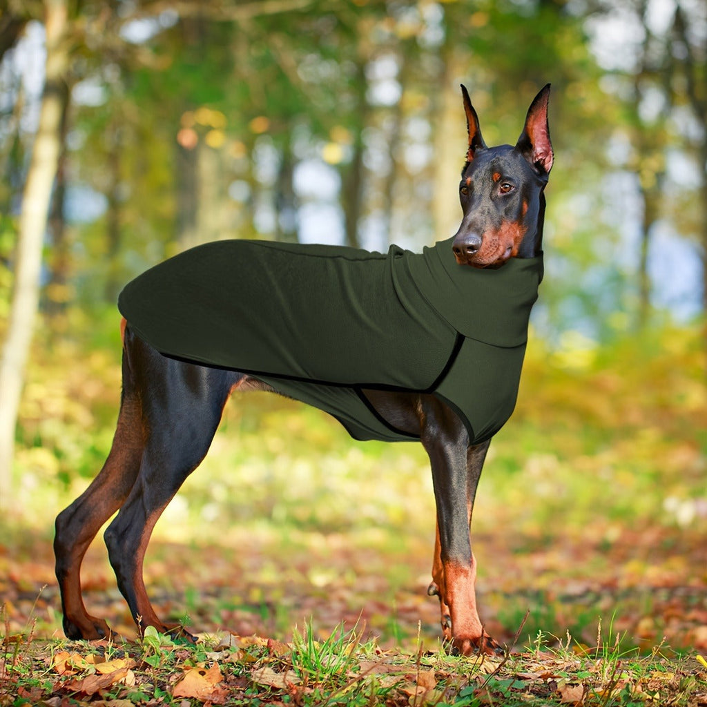 High-Neck Pullover Dog Coat in Burgundy, Navy or Fern Green with Selected XL Through 4XL Sizes — image 18