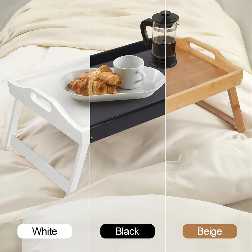 Bed Tray with Folding Legs Large 19.5x12 Inch Lap Desk for Breakfast Sofa Laptop Reading Drawing Snack Tray Eco Friendly Fold