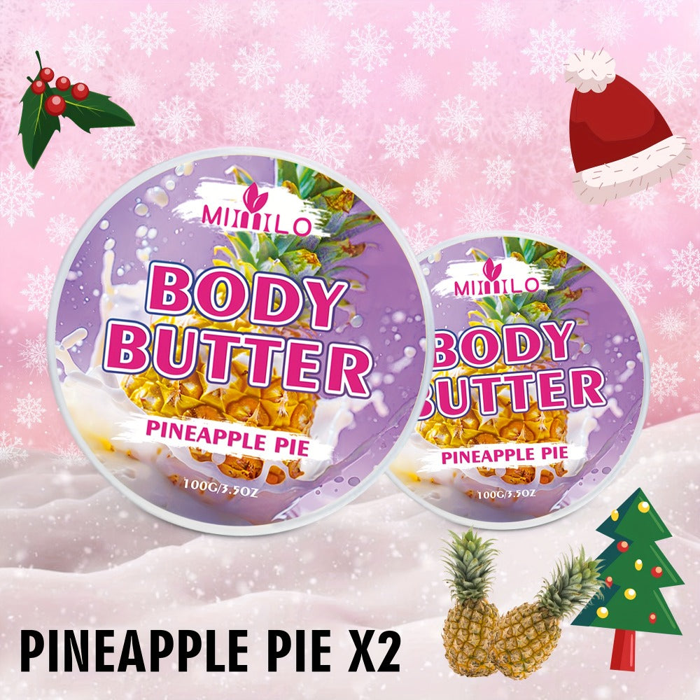 Fruity Body Glaze Set 8 Scents 100g×2 – Pineapple Coconut Strawberry Coffee Peach Doughnut Birthday Cake Non-Greasy All-Day M