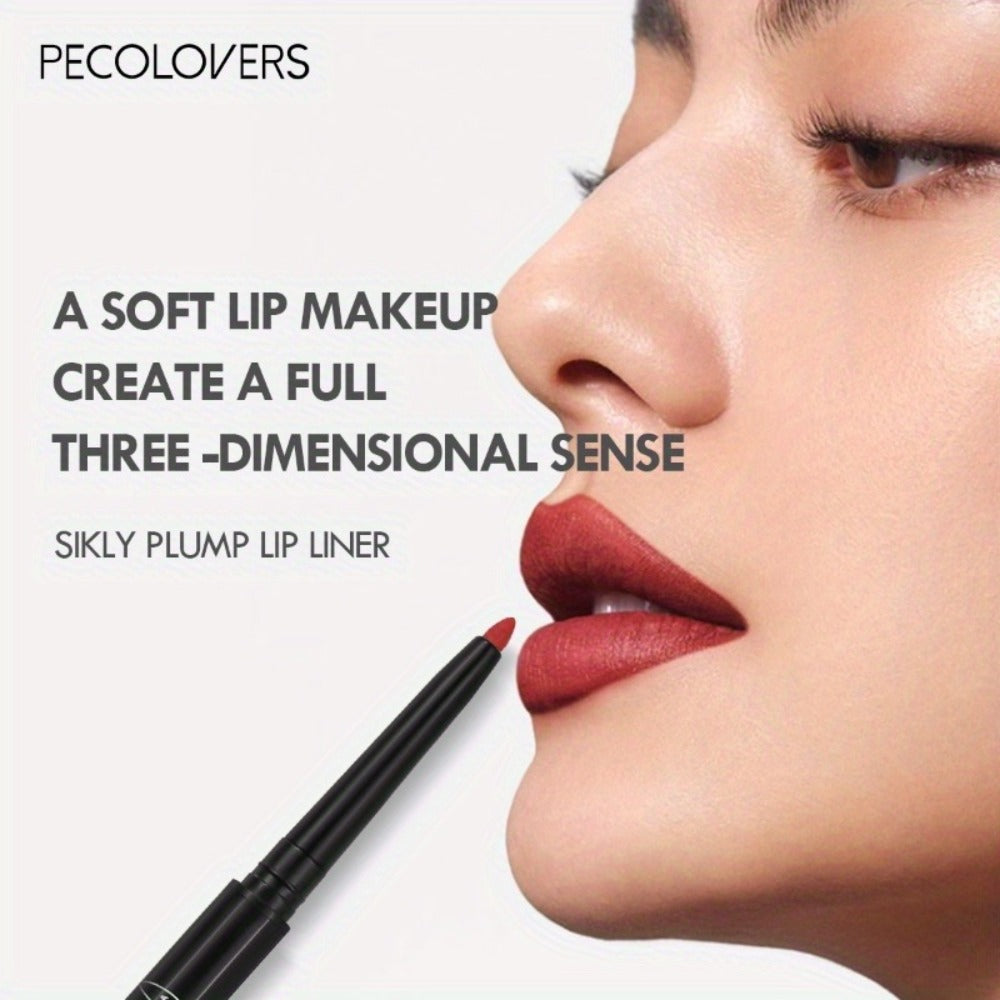 Waterproof Lip Liner Pencil Set 12 Pieces Multi-Functional Lip Eye & Brow Liner, for Makeup, Travel and Everyday Vanity Use —