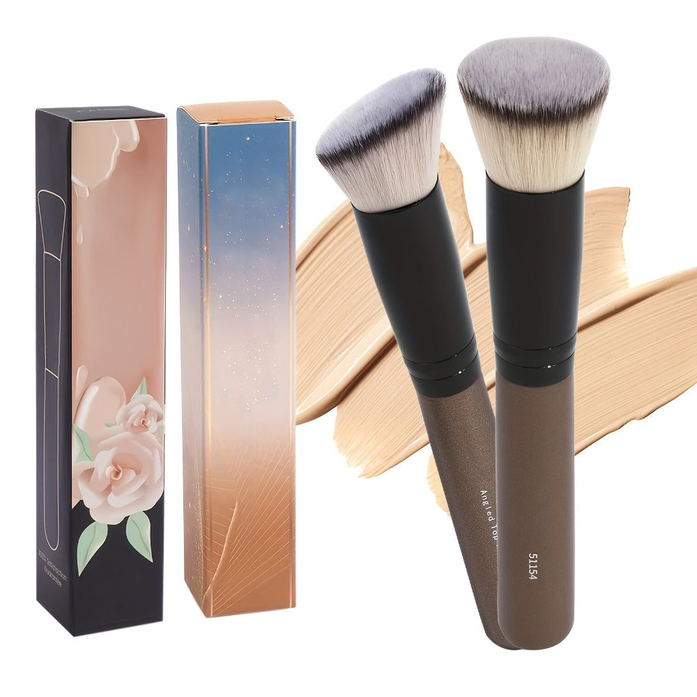 Makeup Brush Set, 30-Piece Nylon Bristle Collection with Alloy Handles, Face and Eye Brush Shapes and Storage Pouch — image 1