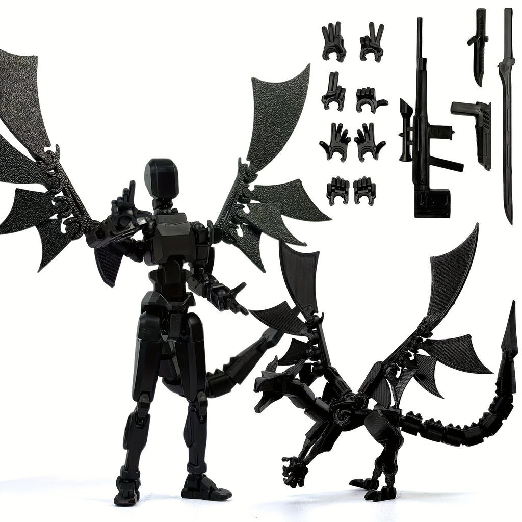3D Printed Dragon Figurine 2-Piece Set for Garden, Patio and Yard Use, with the Listed Configuration — image 1