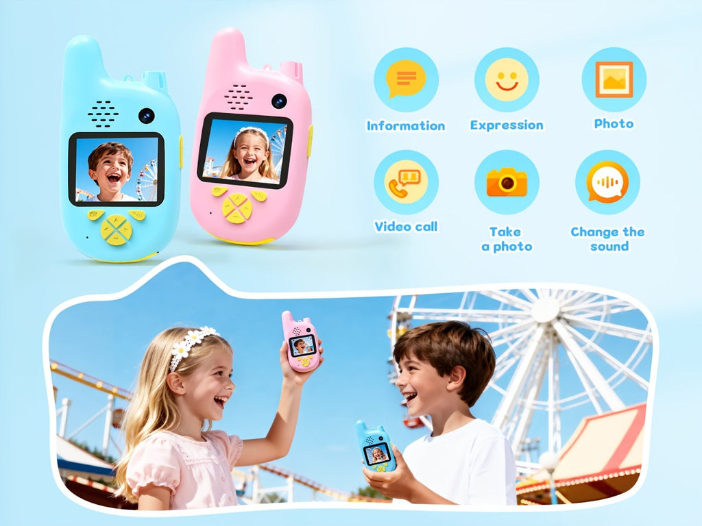 Walkie Talkies, Kids Video 2 Pack Video Call, Voice Changer & Dual Camera, Long Range Outdoor Toy — image 18