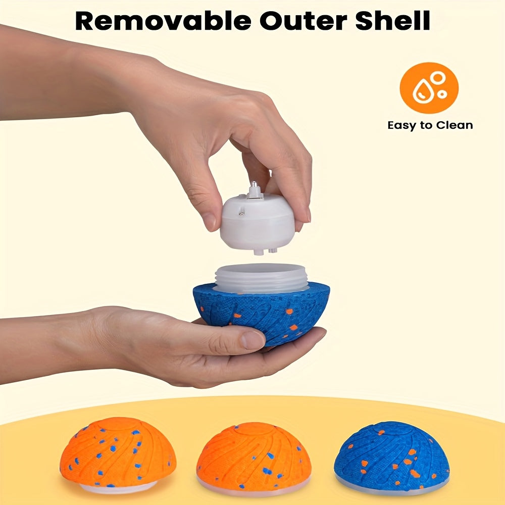 Dog Toy Motion-Activated E-TPU Ball with Auto-Rolling, Rotating and Bouncing Modes in Blue or Orange — image 2