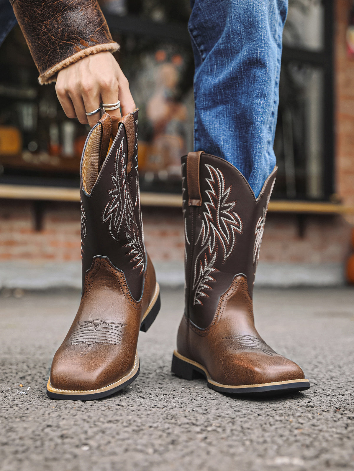 Men's Shoes Autumn New Leather Boots