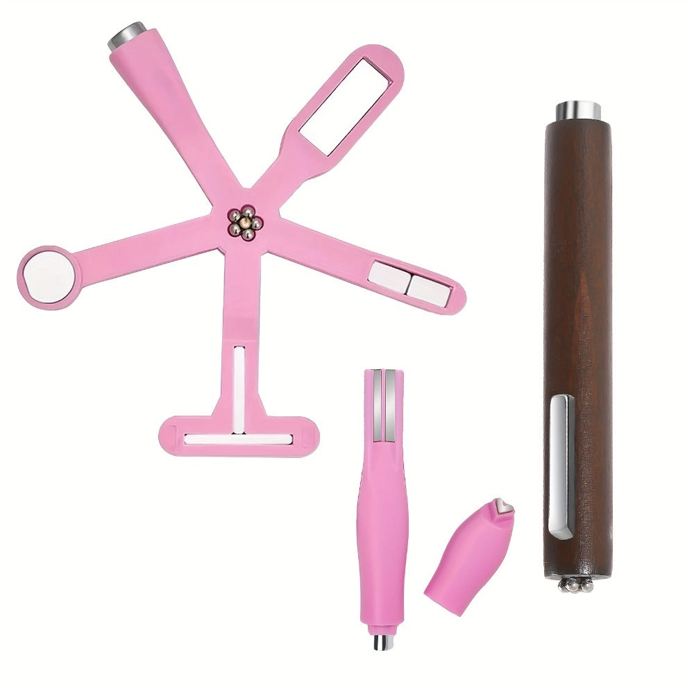 Cat Eye Nail Magnet Set 3Pcs 6-in-1 Magnetic Nail Art Tool – Pentagram Heart Round Cigar Magnets for Cat Eye Gel Polish Linea