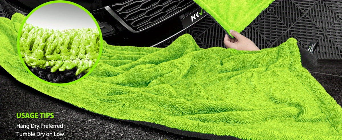 Car Drying Towel in 1400 GSM Microfiber with Two Size Options or Nine-Piece Wash Tool Bundle — image 14