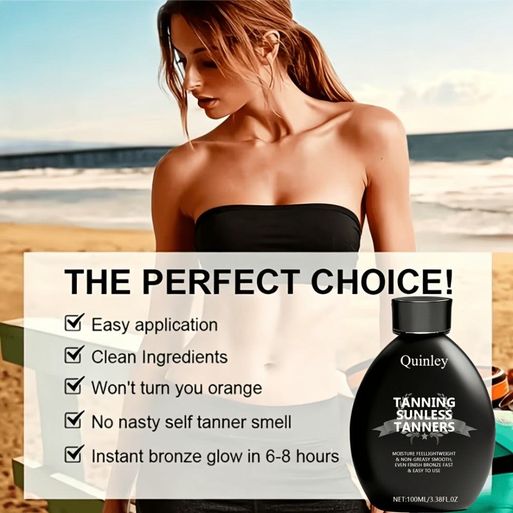 Sunless Self Tanner Lotion 3.38oz – Instant Deep Bronze Glow, Lightweight Non-Greasy Hydrating Self-Tanning Body Lotion — ima