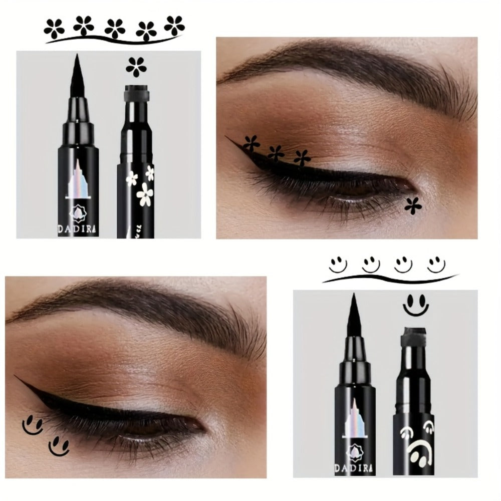 Waterproof Eyeliner Pen Set 6pcs Double-Ended Liquid Eyeliner Kit, Smudge-Proof, Oil-Proof, Precision Eye Liner Pencil for Wo