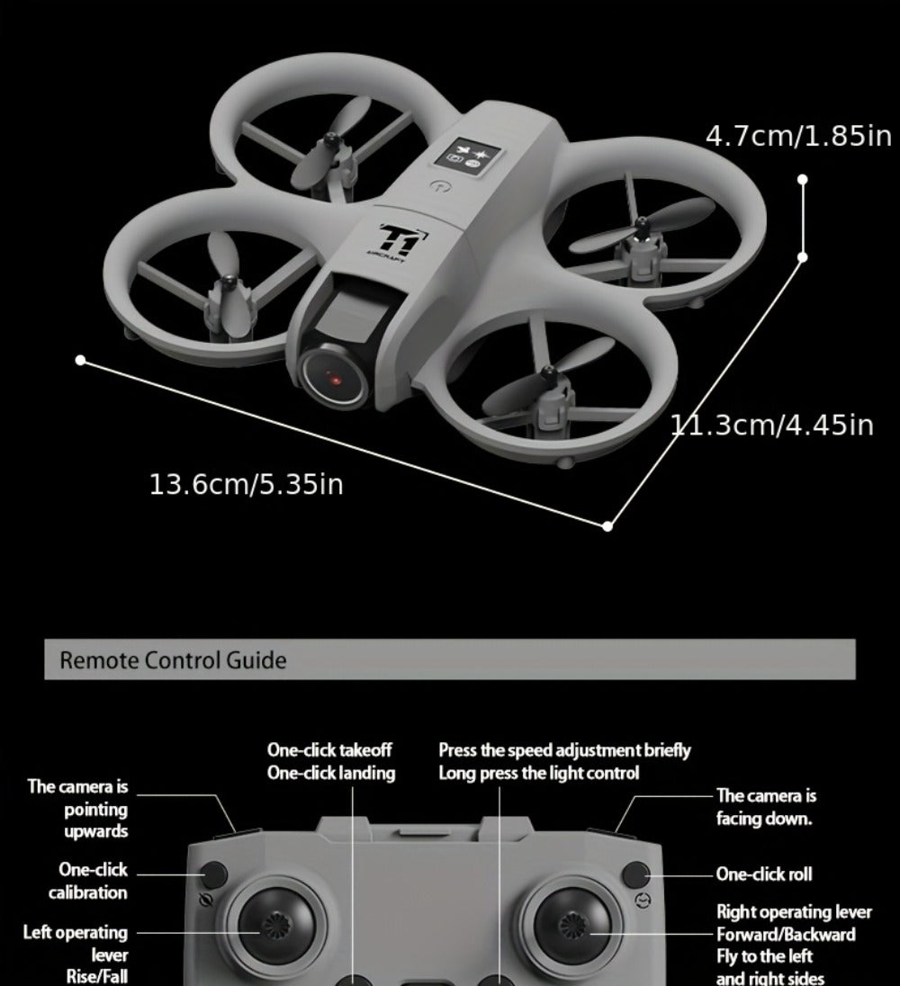Mini 4K FPV Drone 180° Rotating Dual Camera Optical Flow Positioning Dual Batteries 360° Flip One-Key Takeoff Anti-Shake — im