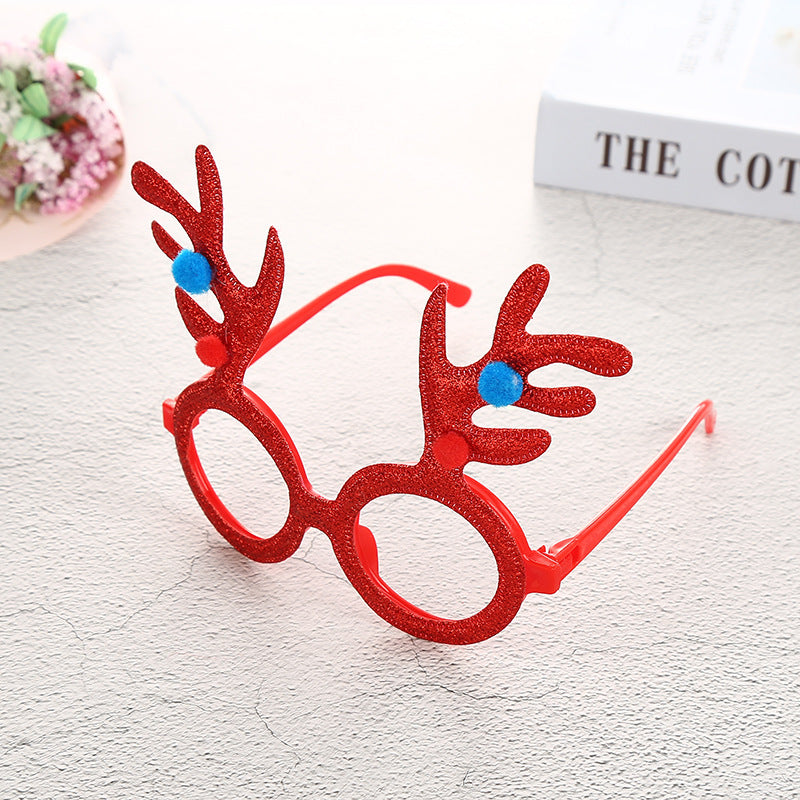 Luminous Christmas novelty glasses | glitter antlers and festive styles