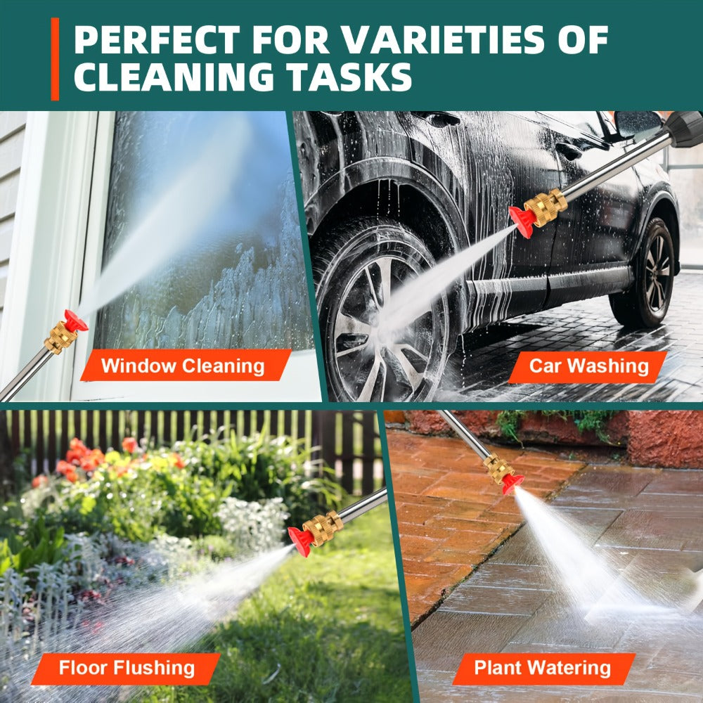 Car Pressure Washer with 500 PSI Listing, 6-in-1 Spray Nozzle, 5m Hose and One or Two Batteries — image 5