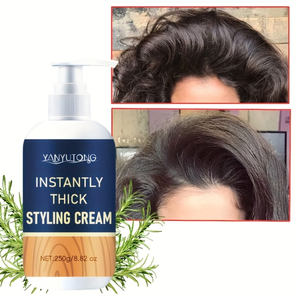 YANYULONG 250g Hair Styling Cream in White Pump Bottle with Squalane and Rosemary Extract Labels — image 2