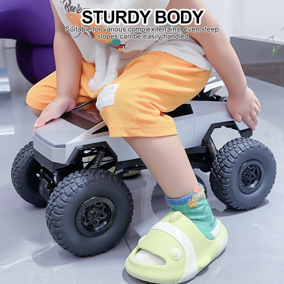 Giant 18 Inch RC Monster Truck with Free Bonus Mini RC Motorcycle, 4WD Powerful Climbing Shockproof Remote Control Pickup Tru