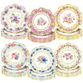 Floral Paper Plate Party Supplies Pack with 48 Botanical-Print Plates in Six Coordinated Designs — image 8
