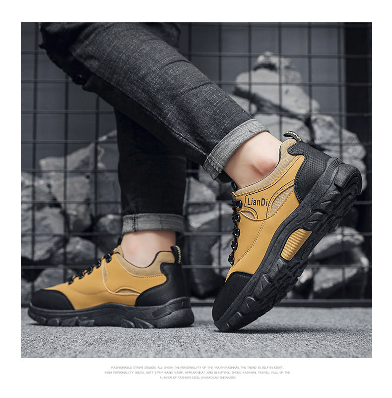 Mens Thick-Soled Outdoor Hiking Shoes
