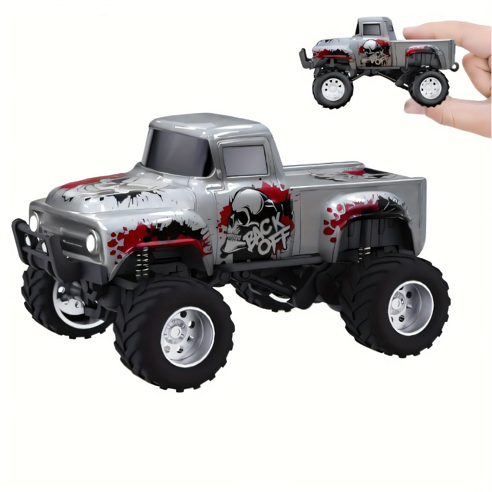 RC Monster Truck 1:64 Scale Alloy Shell with LED Lights, Multi-Control Modes, Adjustable Speed & Steering — image 10