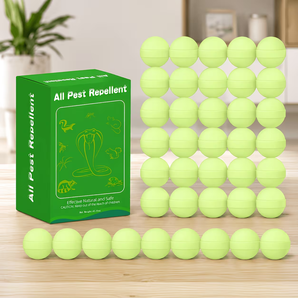 Peppermint Rodent Balls, Natural Mice Indoor Outdoor, Mouse Spider Ant Roach, Pest Control Balls for Home Garage Attic Kitche