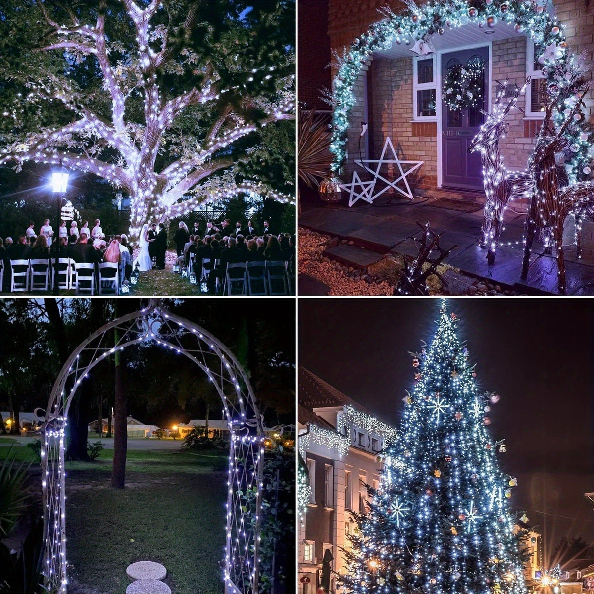 Two-Pack Solar Fairy String Lights, 104 Feet with 300 LEDs, Flexible Wire and Three Color Options — image 13