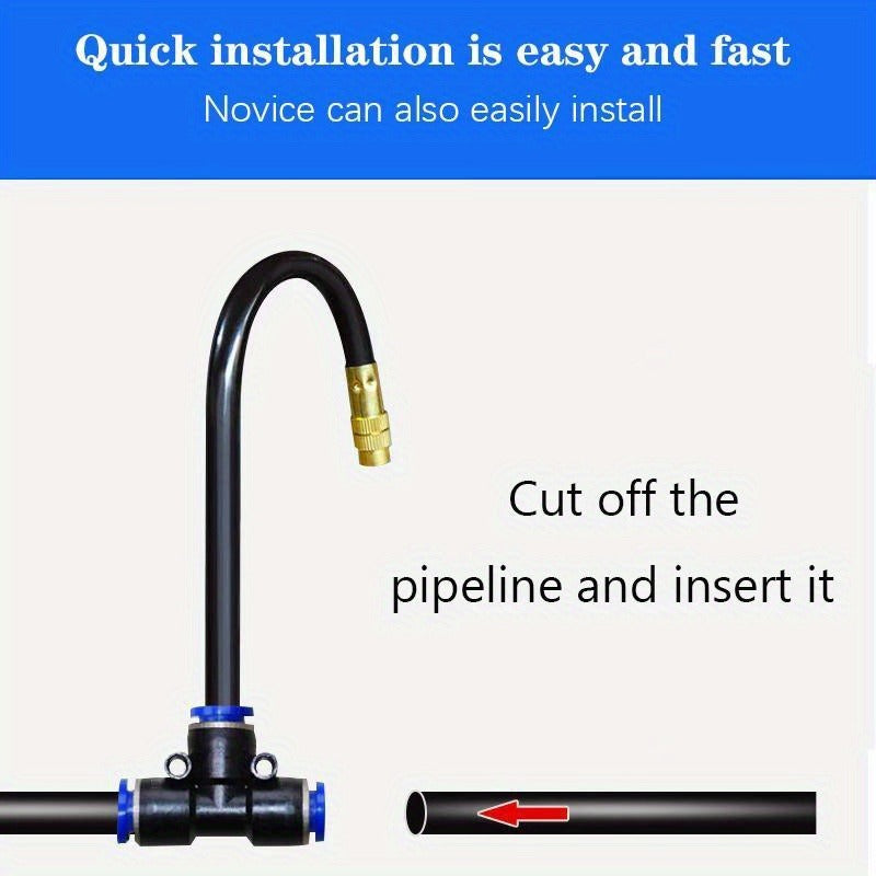 Garden Sprinkler Kit Rotating Copper Nozzle Automatic Irrigation System for Lawn Balcony Misting — image 14