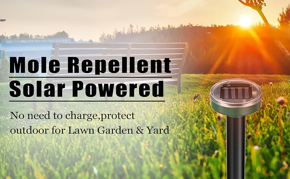 Solar Ultrasonic Pest Repeller Outdoor Rodent Stake for Yard Garden Farm Mole Snake Skunk Dog Device 2/4/6/10 Pack — image 14