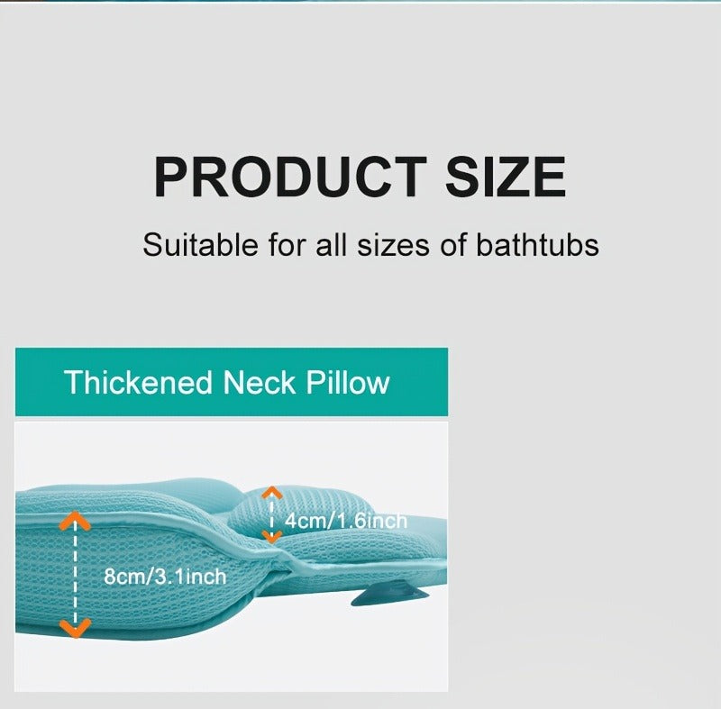 Full-Body Bathtub Cushion in 60 × 21.7-Inch Size with Aqua Mesh, Raised Headrest and Lumbar Pad — image 15