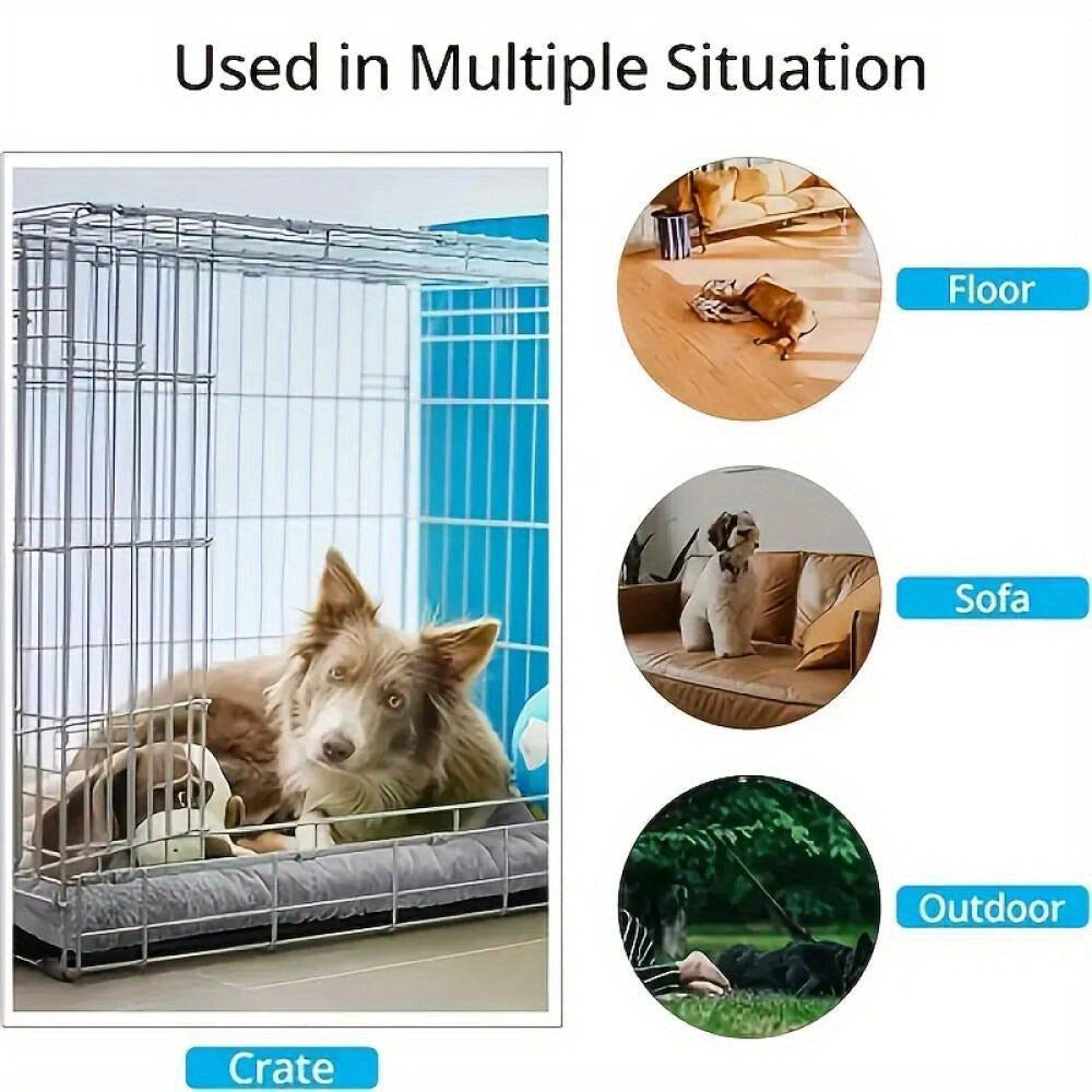 Rectangular Plush Dog Sofa Bed with Raised Bolsters, Gray L Checkout Option and Two-Surface Presentation — image 2