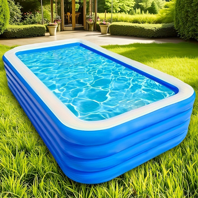 Inflatable Swimming Pool for Family Adults Kids, Large Above Ground Outdoor Backyard Pool for Garden, Patio and Yard Use — im