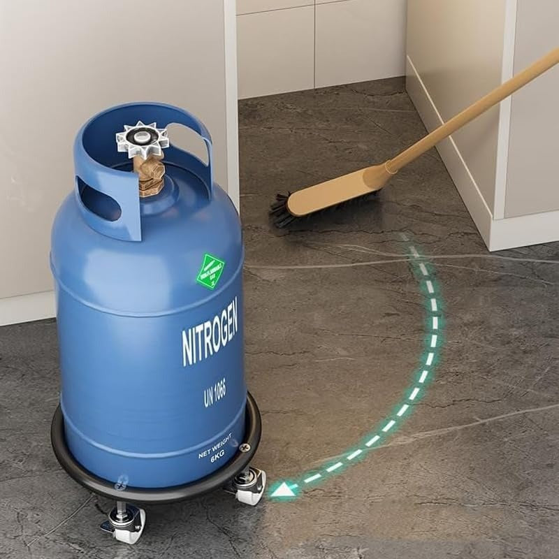 Propane Tank Dolly with 4 Locking Wheels, Gas Cylinder Cart & Movable Base for Tanks, Garden Pots & Storage — image 18