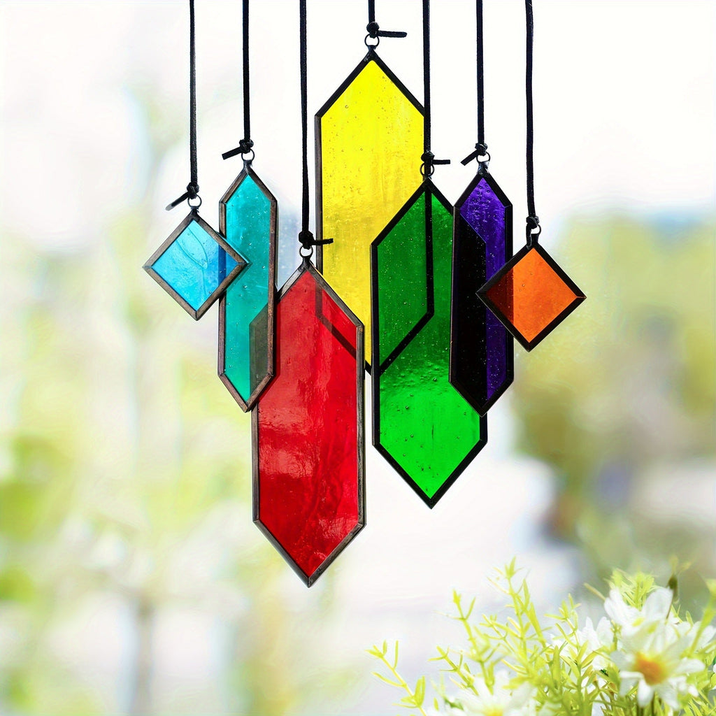 Glass Rainbow Suncatcher Hanging Ornament – Crystal Prism Window Sun Catcher for Garden, Patio & Home Decor — image 16